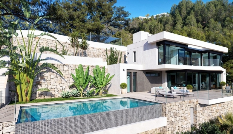 Villa en venta obra nueva con piscina en Benissa