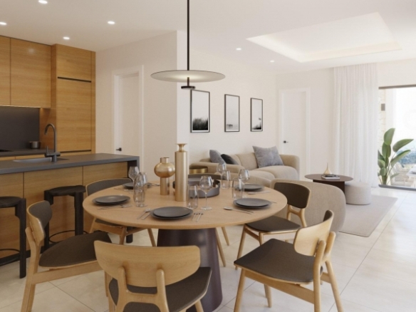 Villa de 3 dormitorios en una planta con piscina privada y sótano a la venta en Finestrat