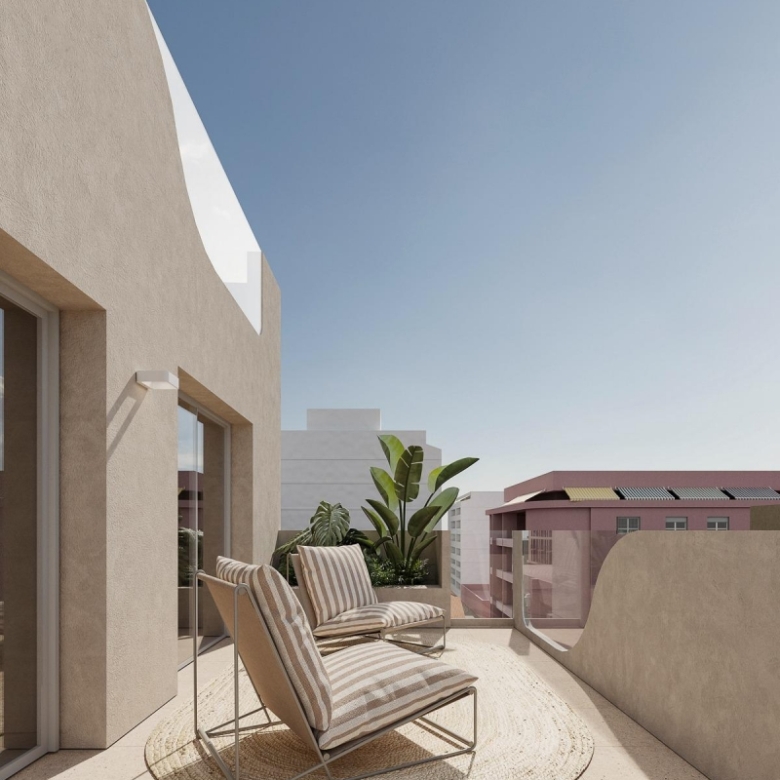 Ático en venta obra nueva con piscina en Torrevieja