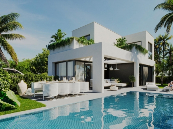 Villa en venta obra nueva con piscina en Finestrat