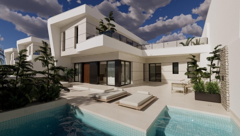 Villa de obra nueva en venta con piscina en Dolores