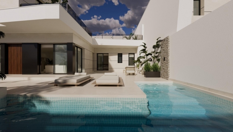 Villa de obra nueva en venta con piscina en Dolores