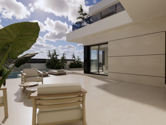 Villa de obra nueva en venta con piscina en Dolores