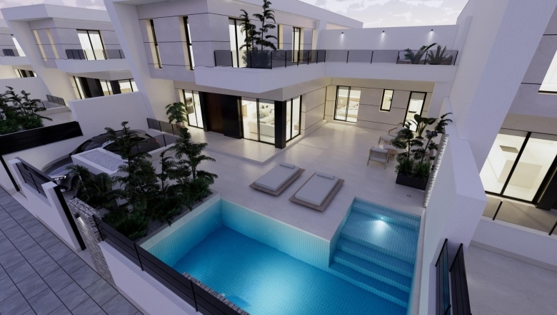 Villa de obra nueva en venta con piscina en Dolores