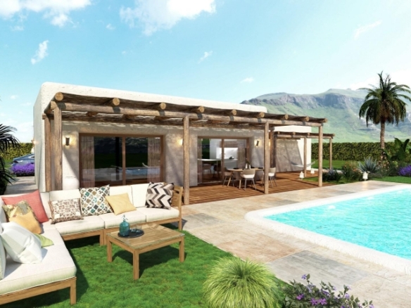 Villa en venta obra nueva con piscina en Pinoso