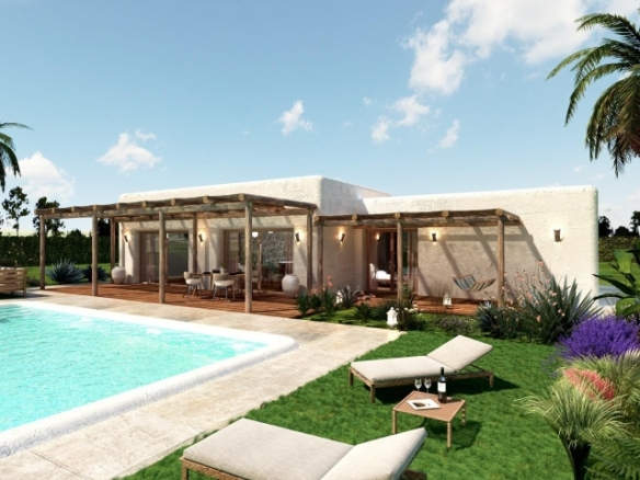 Villa en venta obra nueva con piscina en Pinoso