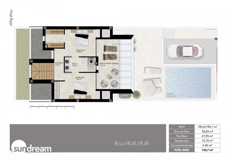Villa modernas adosadas y pareadas a la venta en Dolores, Alicante
