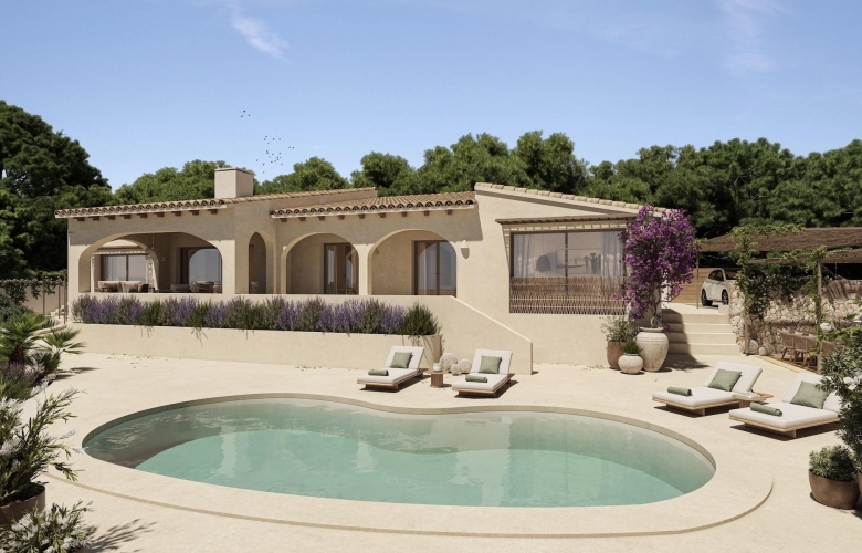 Villa en venta con piscina en La Fustera Benissa