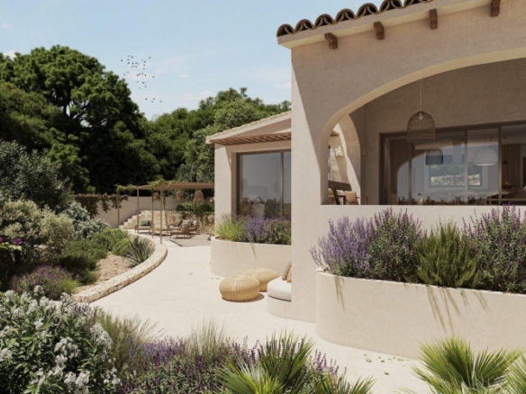 Villa en venta con piscina en La Fustera Benissa