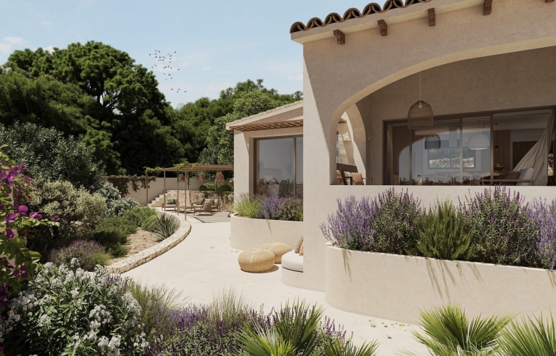 Villa en venta con piscina en La Fustera Benissa