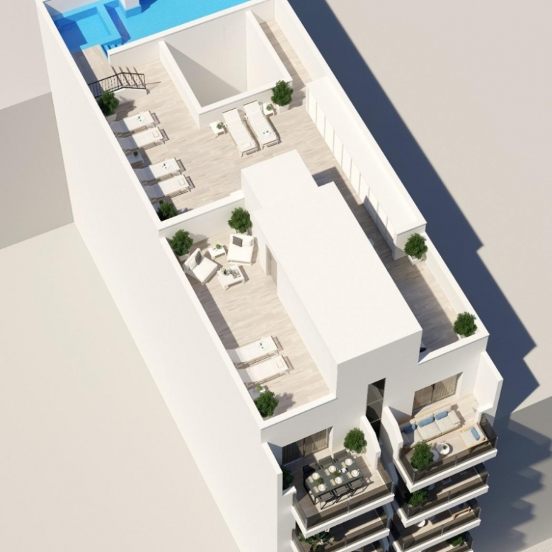 Apartamento de nueva construcción con 3 dormitorios a tan solo 150m de la playa a la venta en Torrevieja
