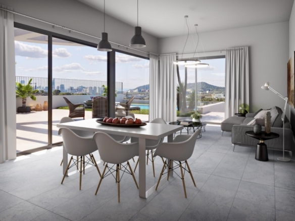 Villa de lujo de 3 dormitorios con piscina privada y  vistas panorámicas al mar en Finestrat