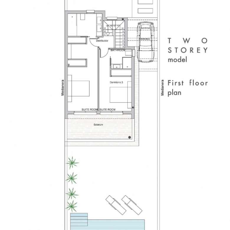 Villa de nueva construcción con 3 dormitorios y piscina privada en venta en Los Alcazares.