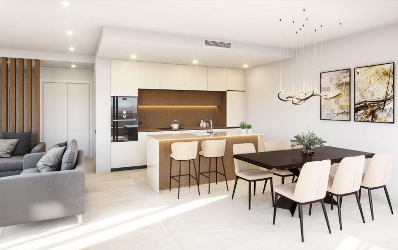 Villa de nueva construcción con 3 dormitorios y piscina privada en venta en primera linea de Golf( Los Alcázares)