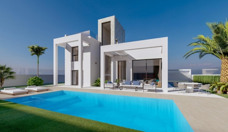 Magnifica villa con 3 dormitorios, piscina privada y vistas al mar en Finestrat
