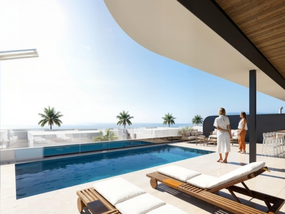 Ático de nueva construcción con 2 dormitorios frente al campo de golf en La Serena Golf en Los Alcázares