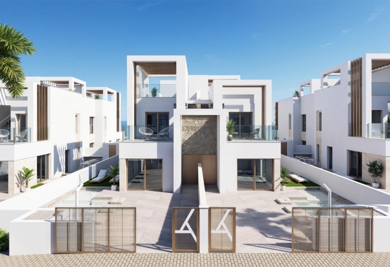 Villas de nueva construcción con piscina privada en Serena Golf-Los Alcázares