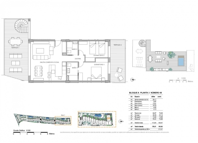 Ático de nueva construcción con 2 dormitorios y solárium privado cerca de Benidorm en La Nucia