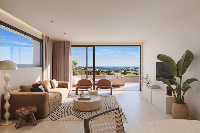 Ático de 3 dormitorios con solárium privado y vistas al mar en el prestigioso Resort de Golf Las Colinas (Alicante)