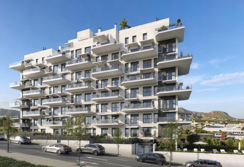 Ático de lujo con 2 dormitorios y gran terraza a 900m. de la playa a la venta en Villajoyosa
