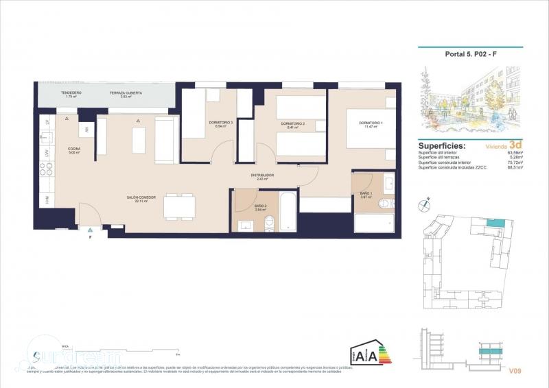g_43027-25-6 Apartamento de nueva construcción con 3 dormitorios a la venta en Alicante