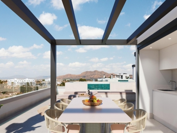 Ático de lujo con 2 dormitorios en venta en el Santa Rosalia Lake and Life Resort(Murcia)