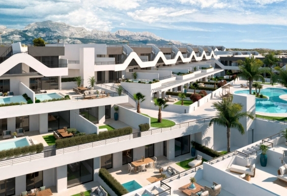 Apartamentos de 2 y 3 dormitorios en exclusivo complejo residencial a la venta en Alfaz del Pi