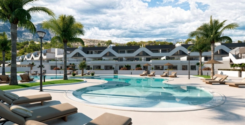 Apartamentos de 2 y 3 dormitorios en exclusivo complejo residencial a la venta en Alfaz del Pi