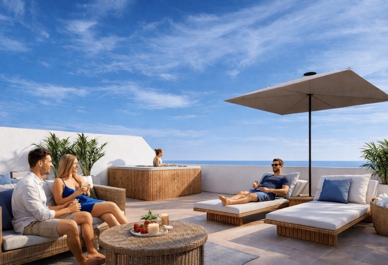Apartamento de lujo de 2 dormitorios frente al campo de golf y cerca del mar en Los Alcázares