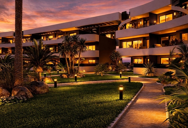 Apartamento de lujo de 2 dormitorios frente al campo de golf y cerca del mar en Los Alcázares