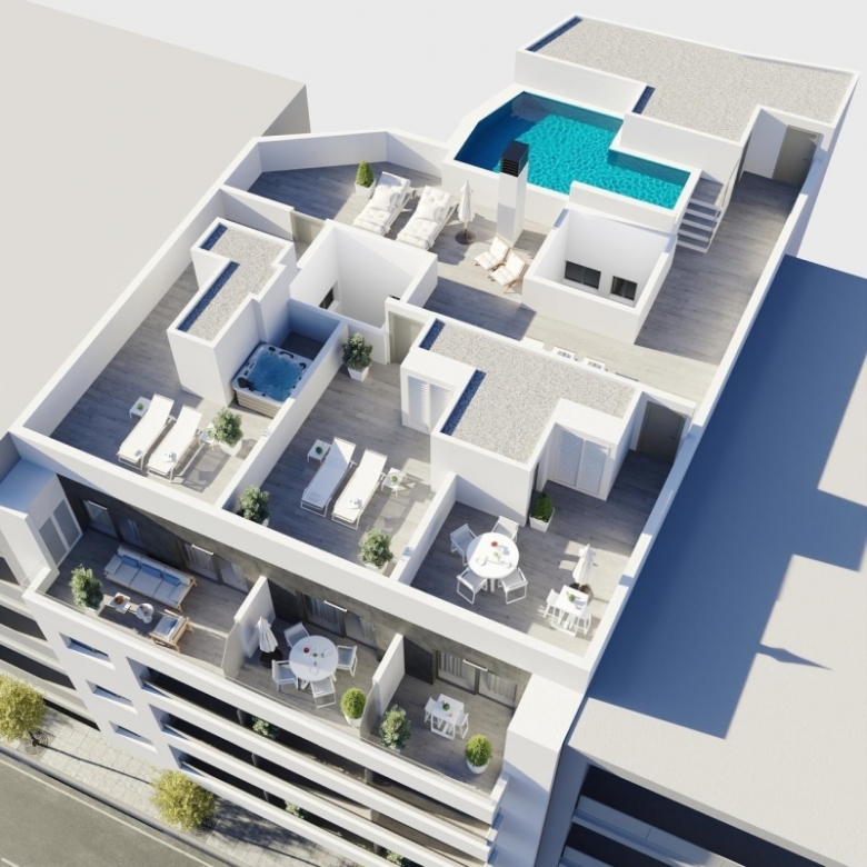 Piso en venta con piscina playa del Cura Torrevieja