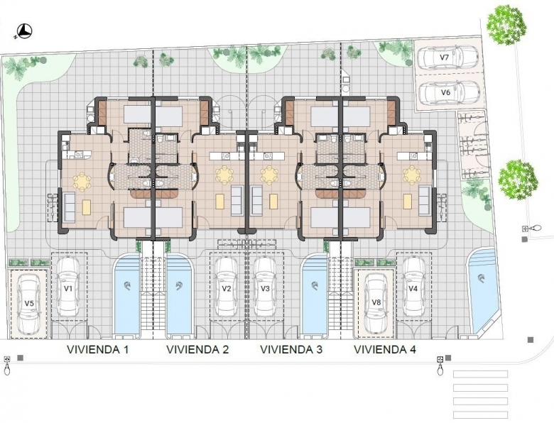 Bungalow de planta alta con 2 dormitorios y piscina privada a la venta en Pilar de la Horadada.