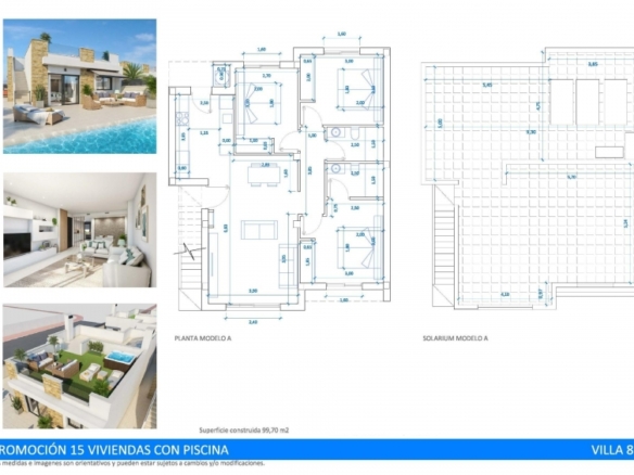Chalet independiente de 3 dormitorios con piscina privada y solarium en San Fulgencio(Alicante)