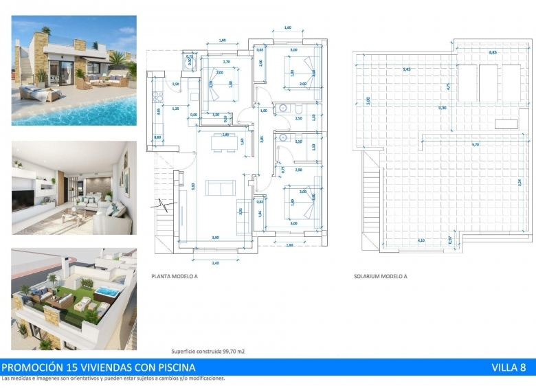 Chalet independiente de 3 dormitorios con piscina privada y solarium en San Fulgencio(Alicante)