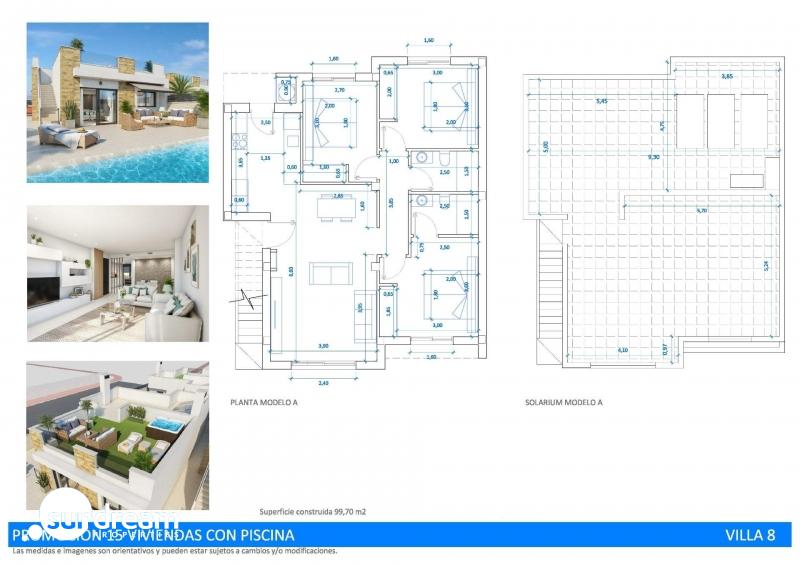 g_43237-8-11 Chalet independiente de 3 dormitorios con piscina privada y solarium en San Fulgencio(Alicante)