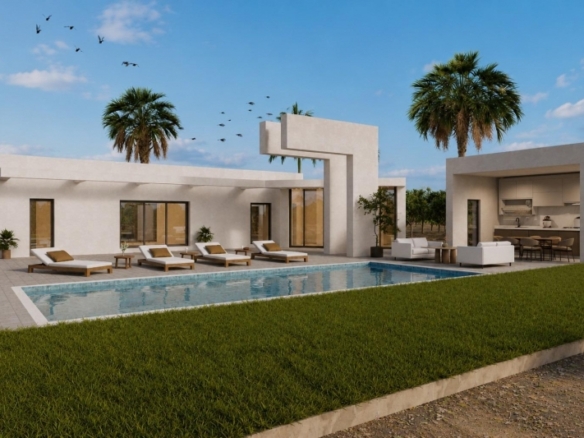 Villa de 4 dormitorios con piscina privada en parcela de 11000m2 a la venta en Benejuzar(Alicante)