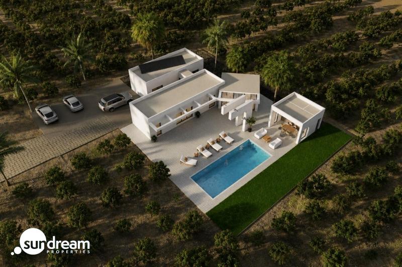 g_43241-11-32 Villa de 4 dormitorios con piscina privada en parcela de 11000m2 a la venta en Benejuzar(Alicante)