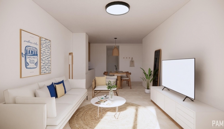 Apartamento de 1 dormitorio de planta baja a la venta a 140 m de la playa en Torre de la Horadada