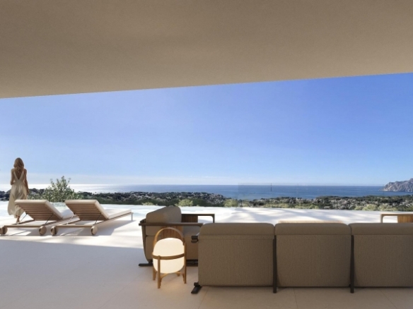 Villa de lujo de 4 dormitorios con piscina privada y vistas panorámicas al mar en Benissa(Alicante)