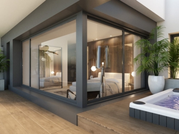 Exclusiva villa de nueva construcción con 3 dormitorios en primera línea de campo de golf en La Finca Golf Resort(Algorfa)