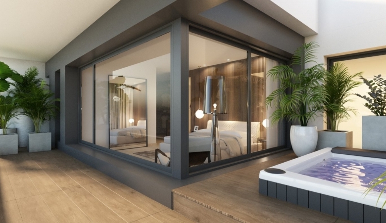 Exclusiva villa de nueva construcción con 3 dormitorios en primera línea de campo de golf en La Finca Golf Resort(Algorfa)