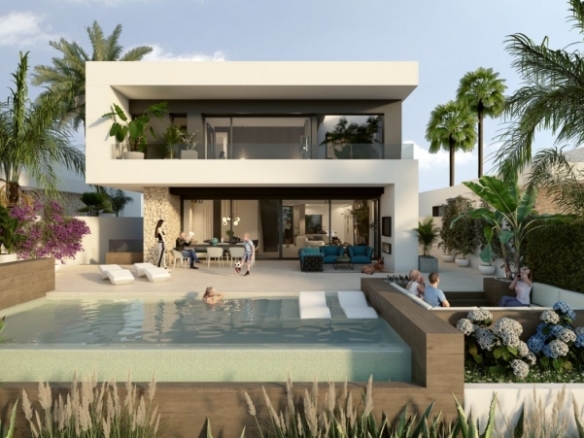 Exclusiva villa de nueva construcción con 3 dormitorios en primera línea de campo de golf en La Finca Golf Resort(Algorfa)