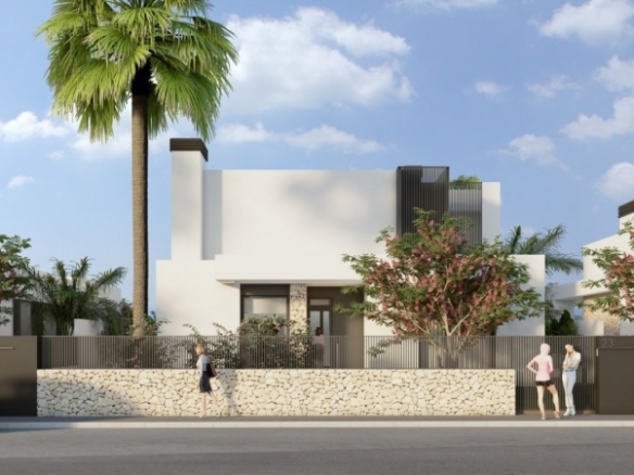 Exclusiva villa de nueva construcción con 3 dormitorios en primera línea de campo de golf en La Finca Golf Resort(Algorfa)