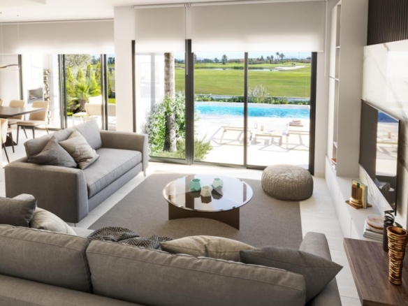 Chalet en una planta de 3 dormitorios en primera línea del campo de golf en Los Alcázares