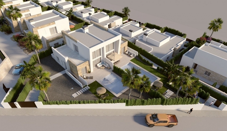 Villa pareada de 3 dormitorios con piscina privada a la venta en La Finca Golf Resort, Algorfa