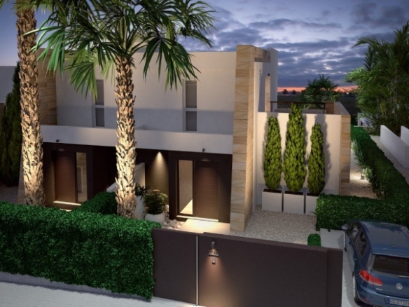 Villa pareada de 3 dormitorios con piscina privada a la venta en La Finca Golf Resort, Algorfa