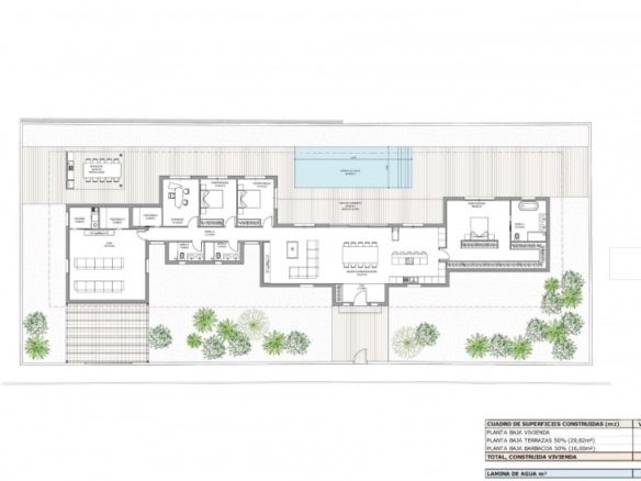Villa exclusiva en una planta con 4 dormitorios y piscina privada a la venta en Polop(Alicante)