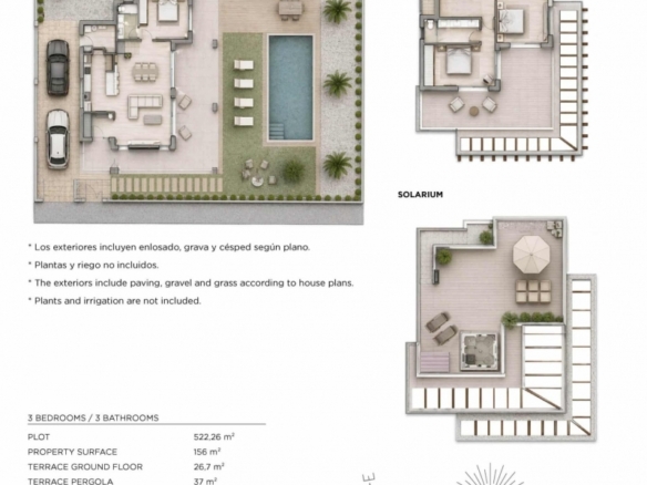 Exclusiva villa con 3 dormitorios y piscina privada a la venta en Ciudad Quesada