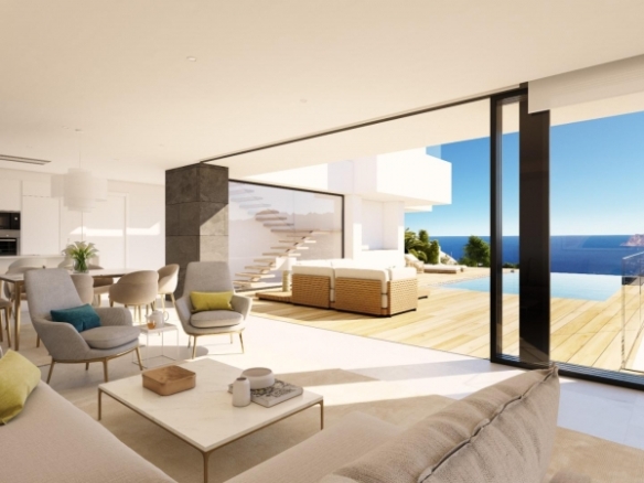 Villa de lujo con 3 dormitorios y piscina infinita con espectaculares panorámicas al mar en Benitachell(Alicante)