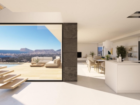 Villa de lujo con 3 dormitorios y piscina infinita con espectaculares panorámicas al mar en Benitachell(Alicante)